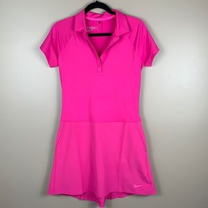 Nike pink short sleeve golf tennis polo dress sm